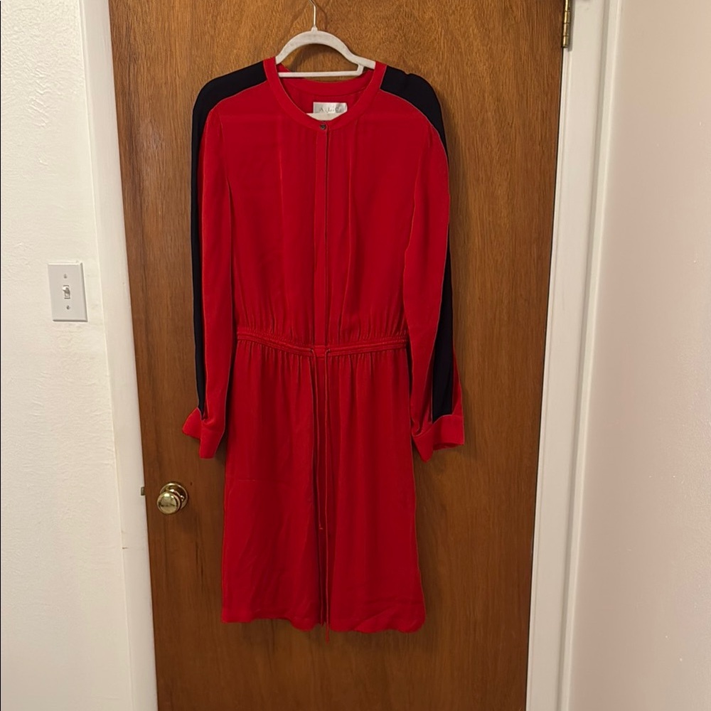 Elegant Red and Black Women's Dress